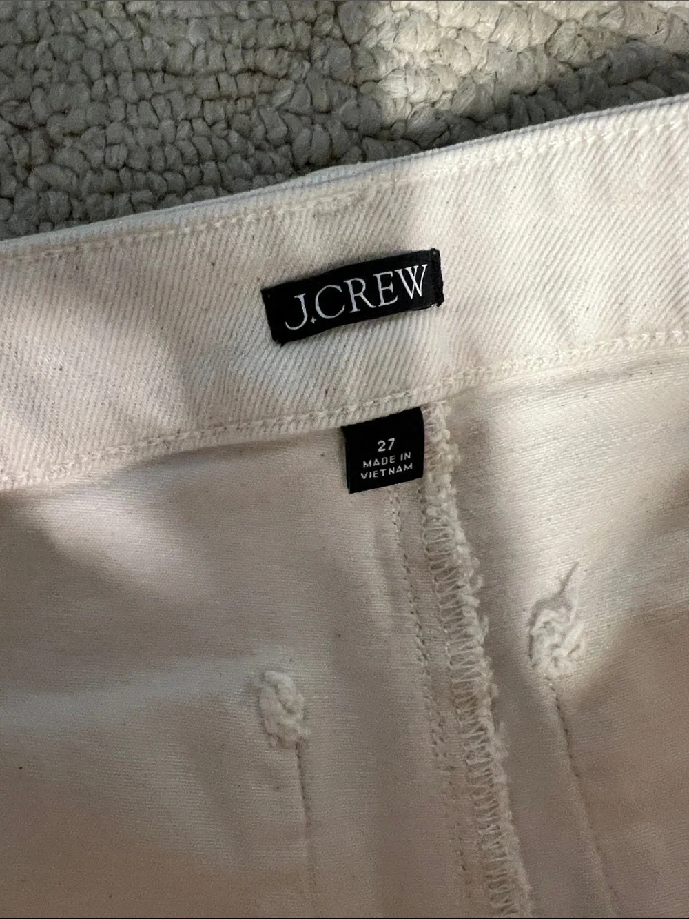 J.Crew cream High Rise Wide Leg Jeans Size 27